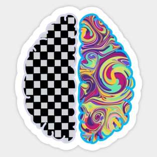 Left Brain vs. Right Brain Sticker